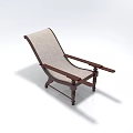Lounge Chair With Wooden Frame Beige Fabric Cushion And Comfortable Armrests
