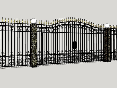 European-style iron gate model