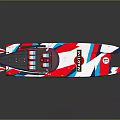 Colorful Yacht With Martini Branding And Modern Design