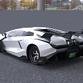 White Sports Car With Modern Aerodynamic Design Sharp Front Face Black Accents And Rear Spoiler