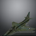 Green Camouflage Military Spacecraft Model Featuring White Star On Wing For Space Exploration