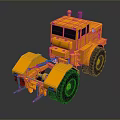 Yellow Heavy Duty Utility Vehicle With Large Tires For Construction Work