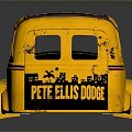 Vintage Yellow Car Model With Willys Lettering Striped Decoration And Retro Design