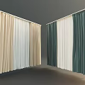 Modern Lighting Combinations with Beige White and Dark Green Curtain Styles for Interiors