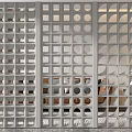 Hollow partition of cement component 3d model