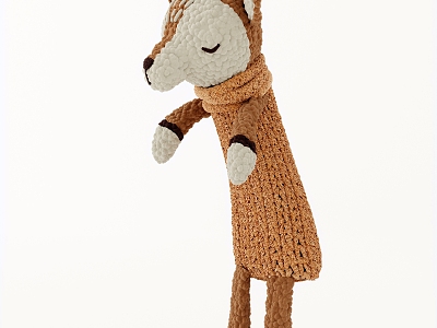 Children's Doll Plush Fawn 3d model