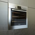 BOSCH Black Built in Oven With Control Panel And Interior Racks 3d model