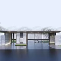 Modern gate entrance gatehouse 3d model
