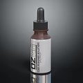 Ozone Brown Glass Dropper Bottle With White Label For Skincare Serum