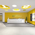 Vibrant Activity Space With Yellow Curved Ceiling Bulletin Board Large GS Letters And Colorful Cushions