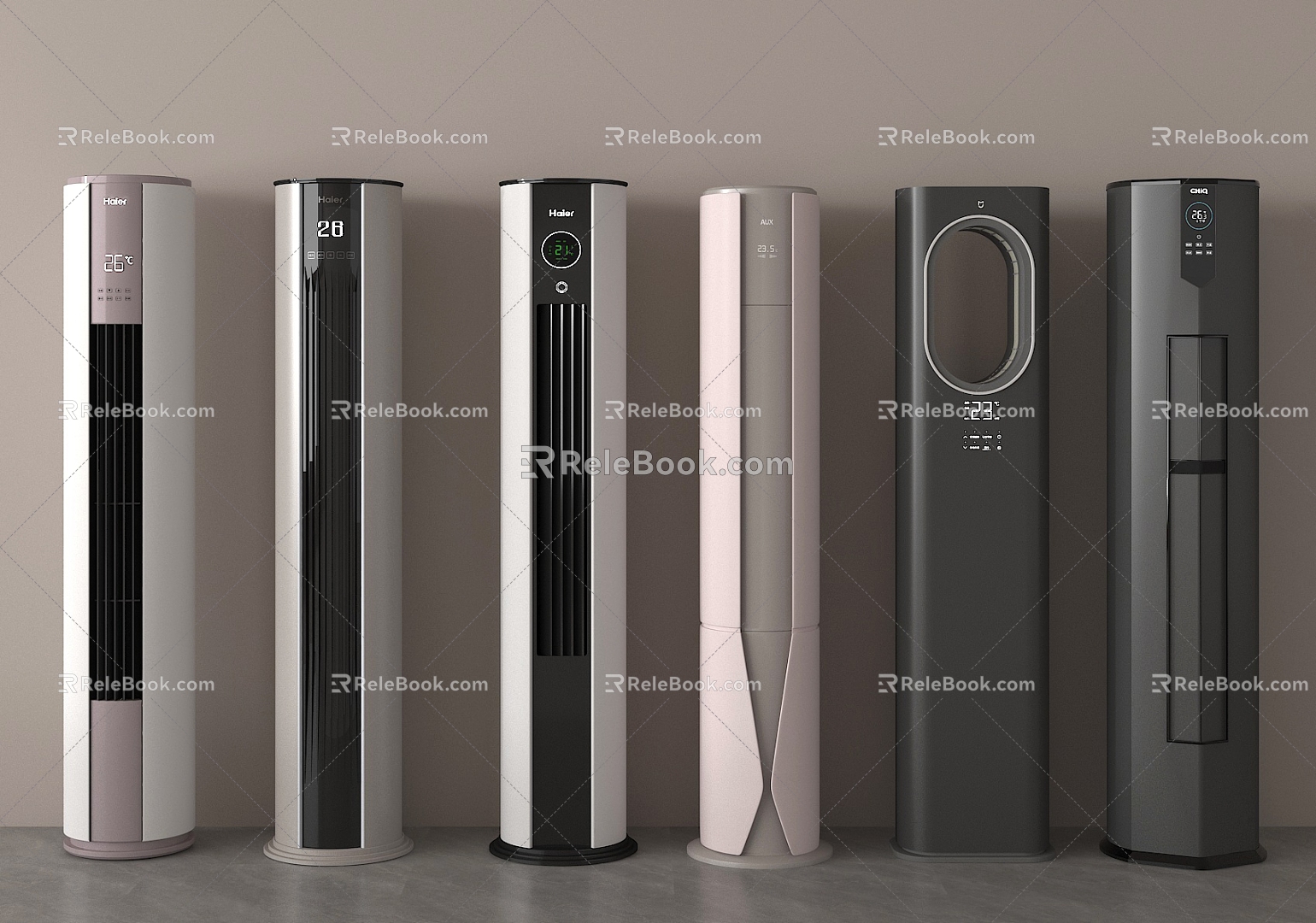 modern air conditioner vertical air conditioner 3d model