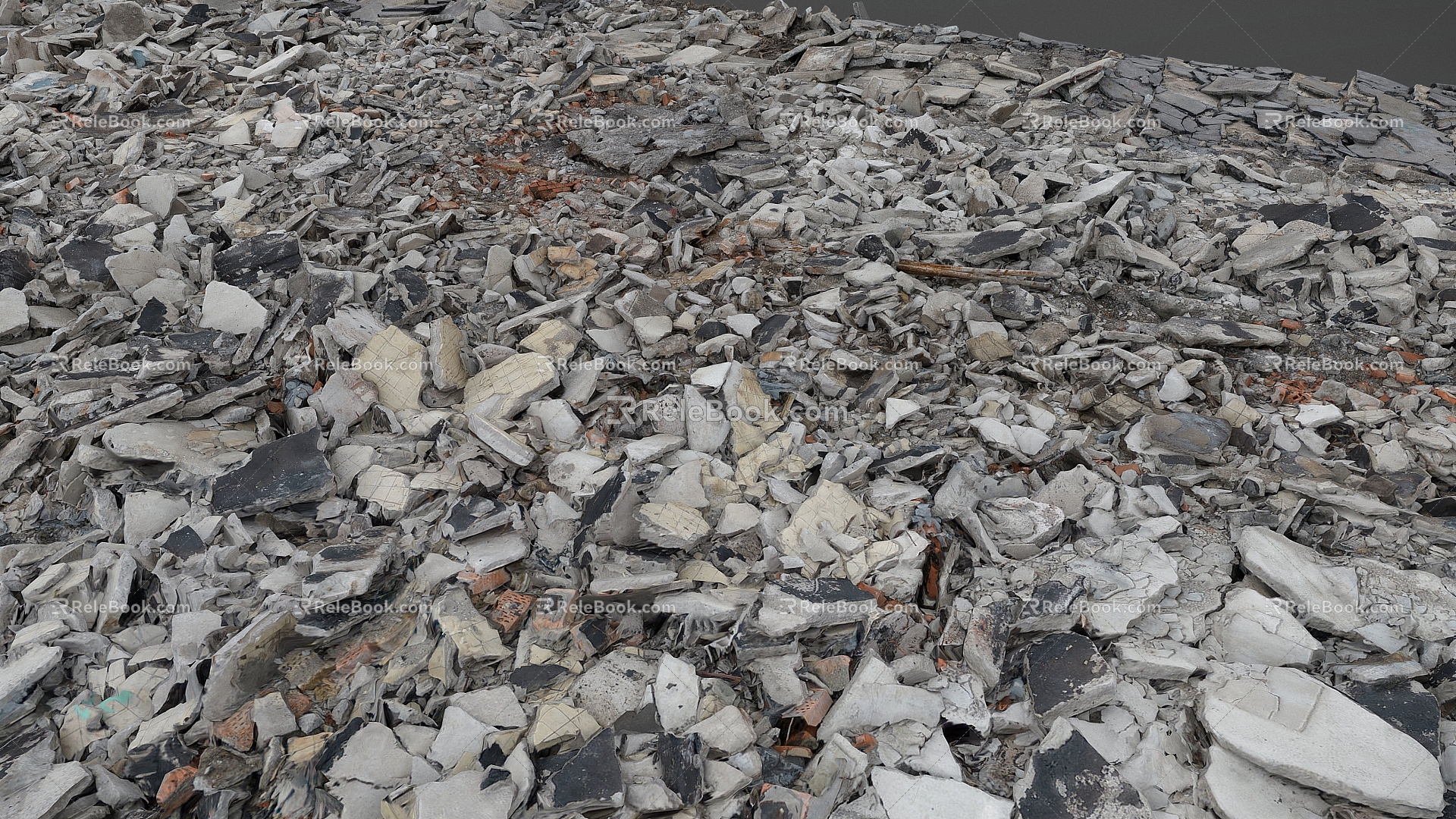 Brick Crushed Stone Building Material Stone Stone Slag Gravel Soil Stone Block Concrete 3d model