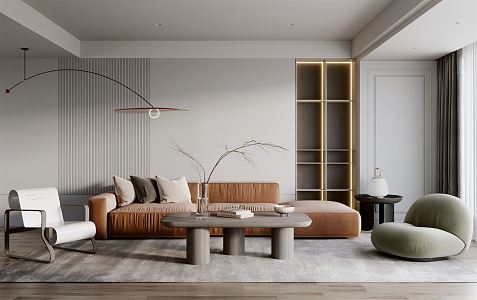 modern living room 3d model