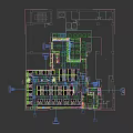 Modern Restaurant Interior With Food Display Cases Digital Screens And Counter