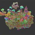 Cartoon Castle Pixel Castle Game Environment Game Scene Fairy Tale Scene Fairy Tale Magic Scene 3d model