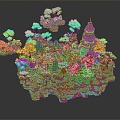 Cartoon Castle Pixel Castle Game Environment Game Scene Fairy Tale Scene Fairy Tale Magic Scene 3d model