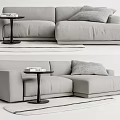 modern double sofa fabric double sofa 3d model