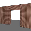 Modern Gate Brick Gate 3d model
