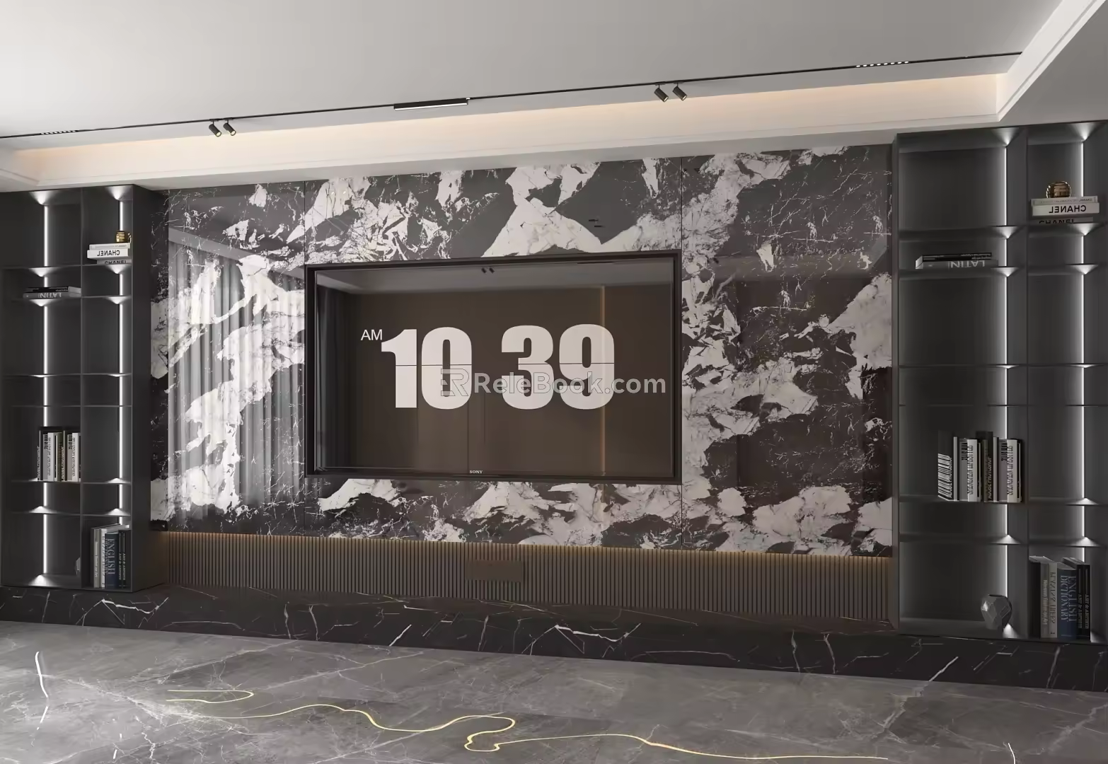 TV background wall 3d model