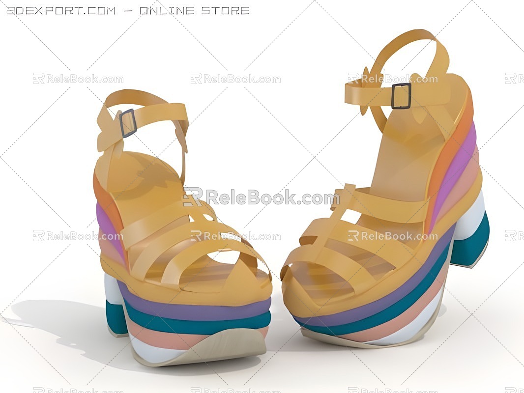 High Heels Sandals High Heel Sandals 3d model