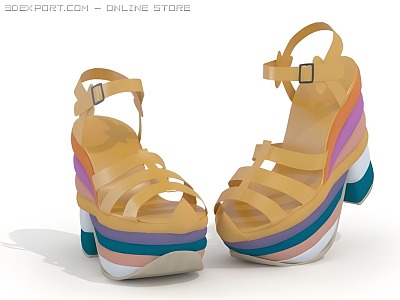 High Heels Sandals High Heel Sandals 3d model