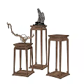 New Chinese style flower several high-legged flower several flower stands 3d model