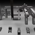 Assorted Gun Parts Including Long Gun With Scope Pistols Barrels And Magazines