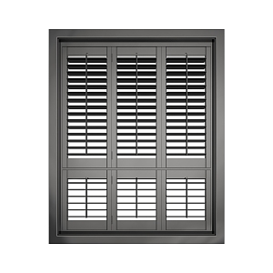 Louver Segment Window Atmospheric Black Window 3d model