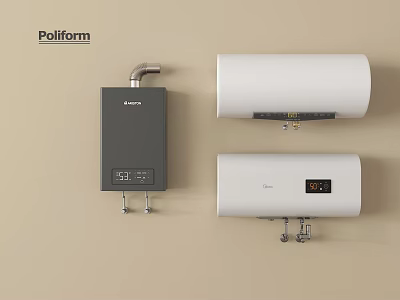Poliform Home Appliances Including Wall Mounted Gas And Electric Storage Water Heaters 3d model