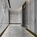 Modern foyer foyer public area reception area clubhouse elevator hall entrance space 3d model