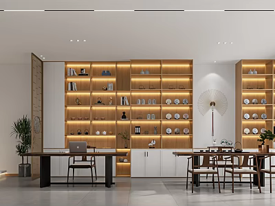 Modern Wine and Liquor Store Interior With Wooden Shelves And Displayed Wine Bottles 3d model