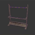Rustic Wooden Wine Rack Furniture With Multi Tier Shelves And Natural Texture Design