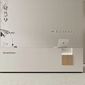 Modern Cream Front Desk Modern Reception Desk Bar Desk Reception Hall 3d model