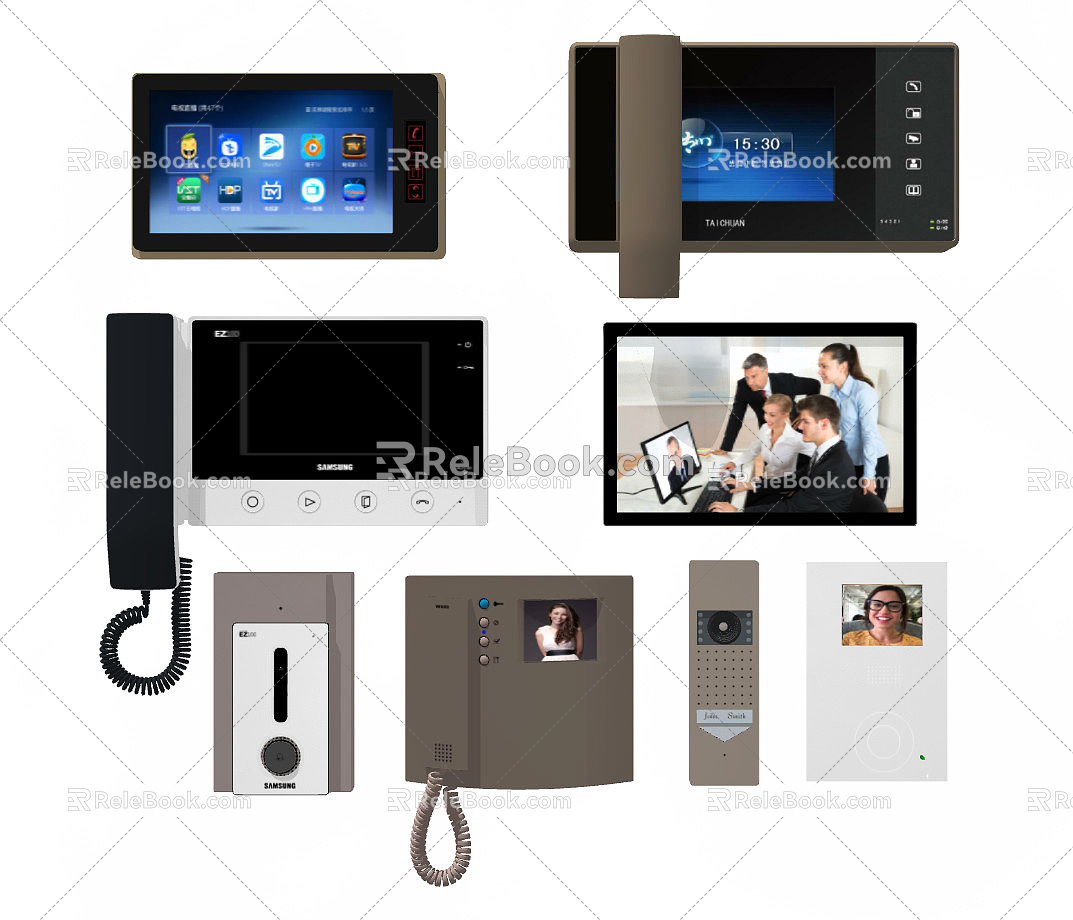 Modern video doorbell videophone 3d model