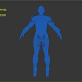 Futuristic Female Robot 3D Model With Metallic Armor And Red Accents