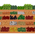 Fresh Assorted Vegetables Displayed in Wooden Crates Neatly Arranged with Vibrant Colors