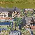 Luxury Villa Architecture With Tropical Garden Palm Trees And Swimming Pool