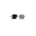 Modern Upholstered Chairs With Metal Frame In Blue And Beige Tones