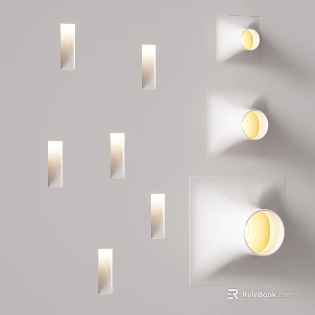Modern Wall Lamps With Minimalist Design And Soft Glow For Interior Wall Decoration 3d model 