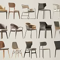 Modern Stylish Dining Chairs With Multiple Designs And Different Styles Collection 3d model