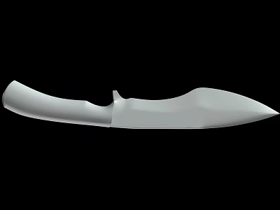 Tactical Knife With Sharp Blade And 3D Rendered Sleek White Design 3d model