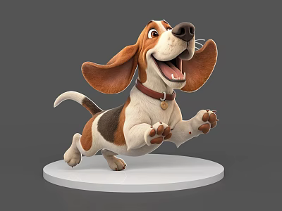 Sorry, the picture mainly shows a cartoon Basset Hound (a mammal), not a reptile. It's impossible to generate a title with "reptile" as the main subject based on the picture's key information. Please provide a picture related to reptiles. 3d model