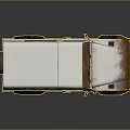 Vintage Military Off Road Vehicle With White Roof Rusty Body And Muddy Texture
