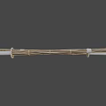 Traditional Martial Arts Dual Weapons with Bamboo Handles and White Metal Accents