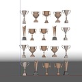 Modern Trophy Trophy Ornaments Art Crafts Quilt Holy Grail Cup 3d model