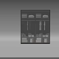Modern Wardrobe With Glass Doors Hanging Clothes Folded Clothes and Interior Lighting