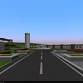 Industrial Plant Complex Layout With Multiple Buildings Green Areas And River