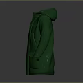 Stylish Green Hooded Coat with Yellow Sweater and Front Pockets Design