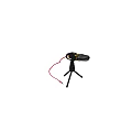 High Quality Headphone Speaker With Microphone Red Cable And Black Tripod Stand