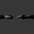 Heavy Duty Long Handled Lopper Hardware Tool with Silver Black Handle and Orange Accents
